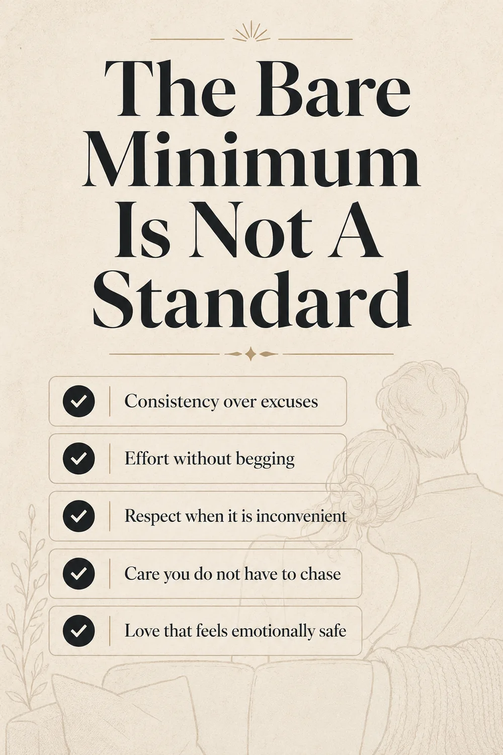 Bare minimum in a relationship Pinterest guide