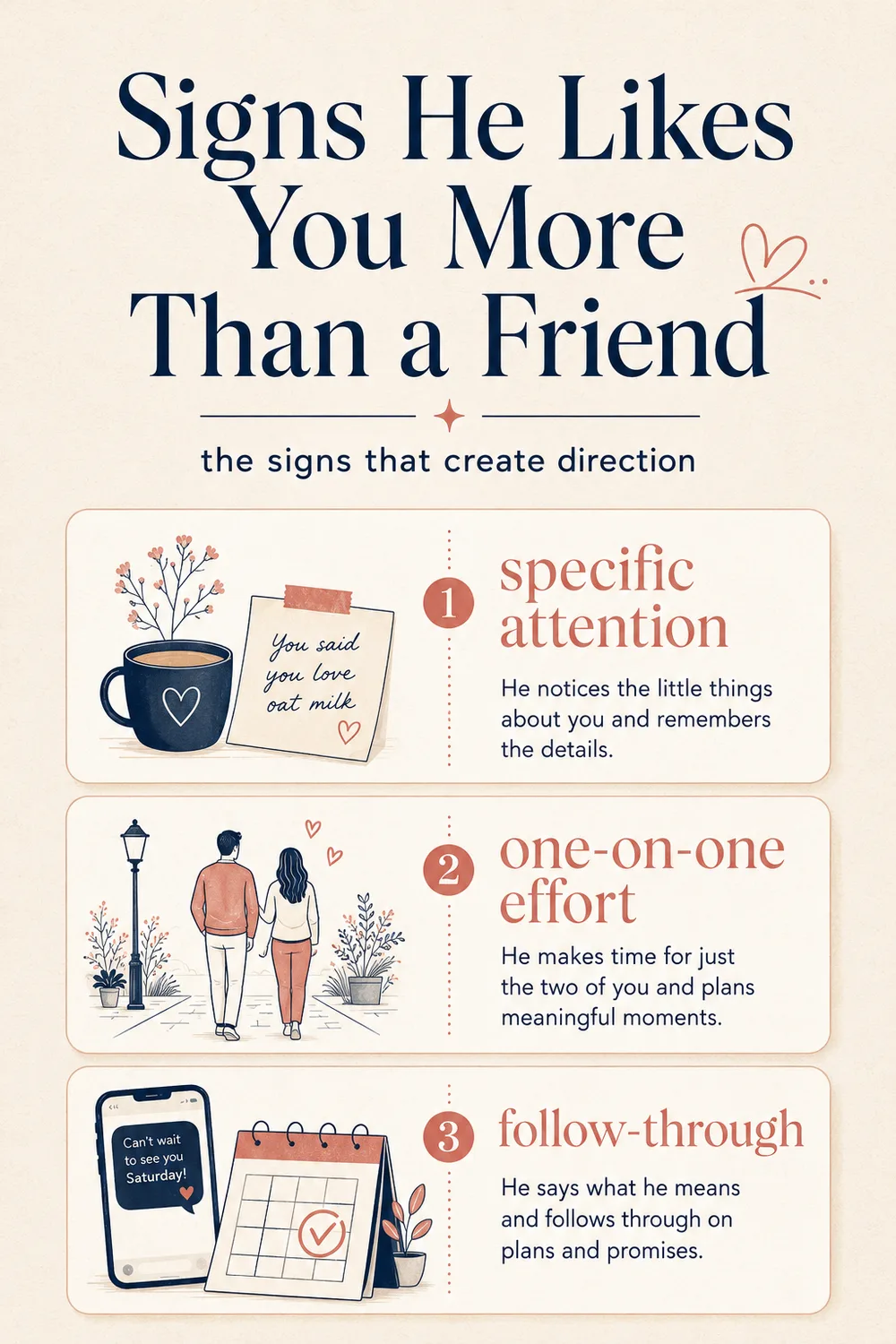 Signs he likes you more than a friend Pinterest guide