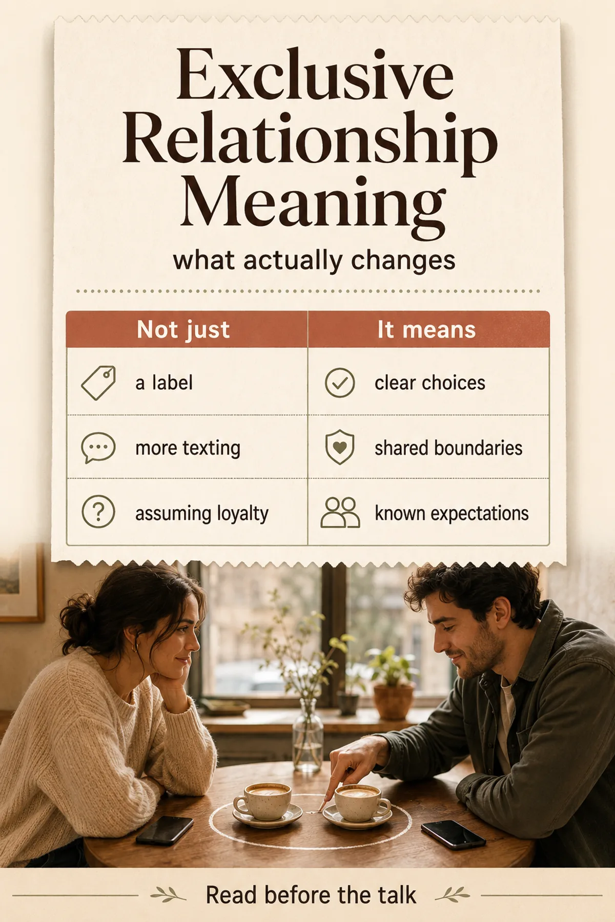 Exclusive relationship meaning Pinterest comparison